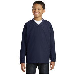 Sport-Tek   Youth V-Neck Raglan Wind Shirt. Yst72